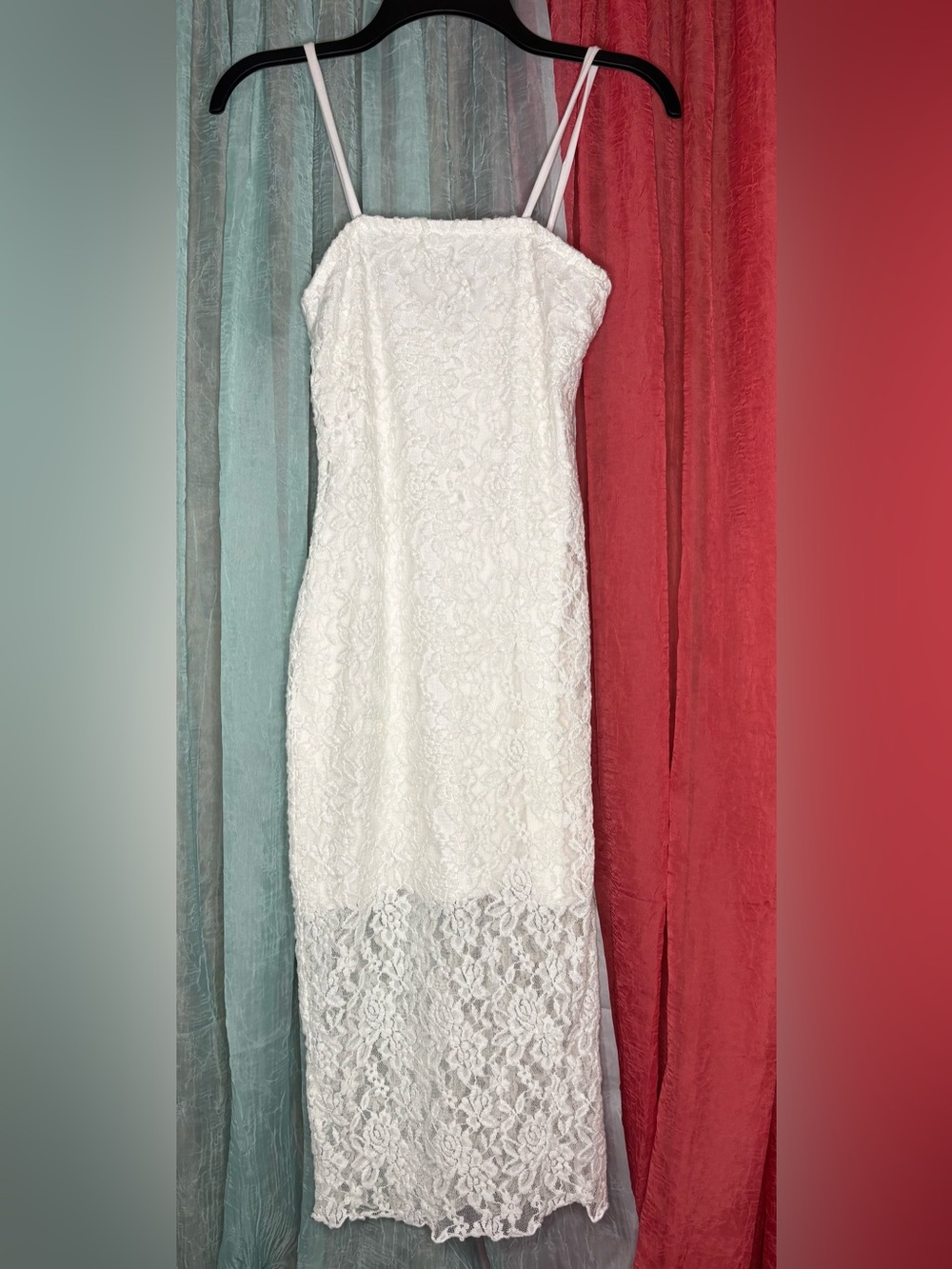 Rue21 White Lace Spaghetti-white lace dress